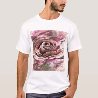 Camiseta Rosa artístico de la niebla de coral y desierto qu