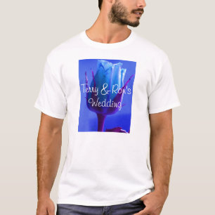 Camiseta Rosa azul delgado