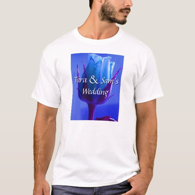 Camiseta Rosa azul delgado (Anverso)