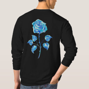 Camiseta Rosa azul en llamas