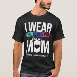 Camiseta Rosa Azul verde azulado Para Mamá Ri De Conciencia