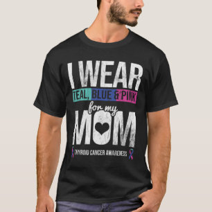 Camiseta Rosa Azul verde azulado Para Mamá Ri De Conciencia