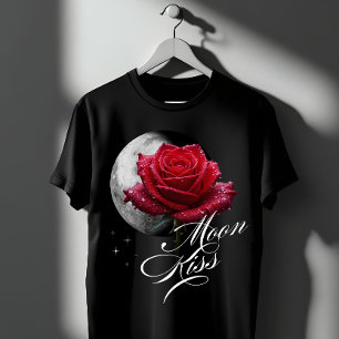 Camiseta Rosa Besada por la Luna & Arte Romántico de Luna L