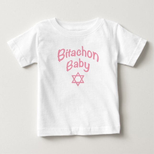 Camiseta rosa bitachon Baby (Anverso)