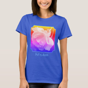 Camiseta Rosa Blanca Con Gotitas De Lluvia Teñida Personali