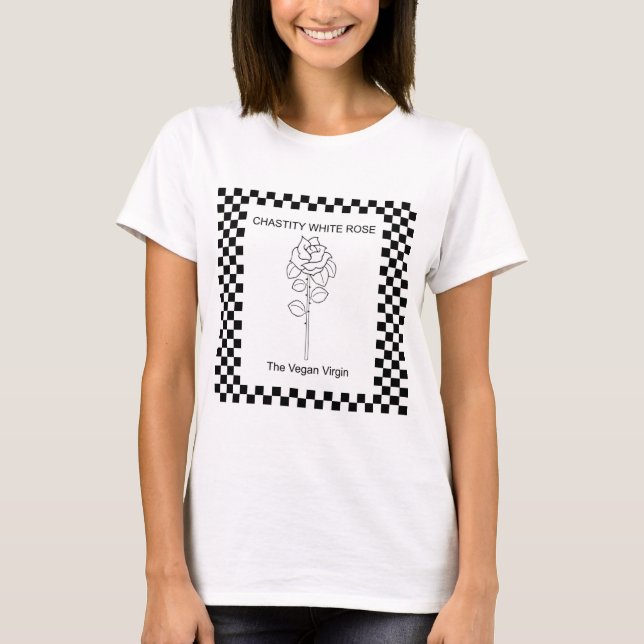 Camiseta Rosa blanca de castidad (Anverso)