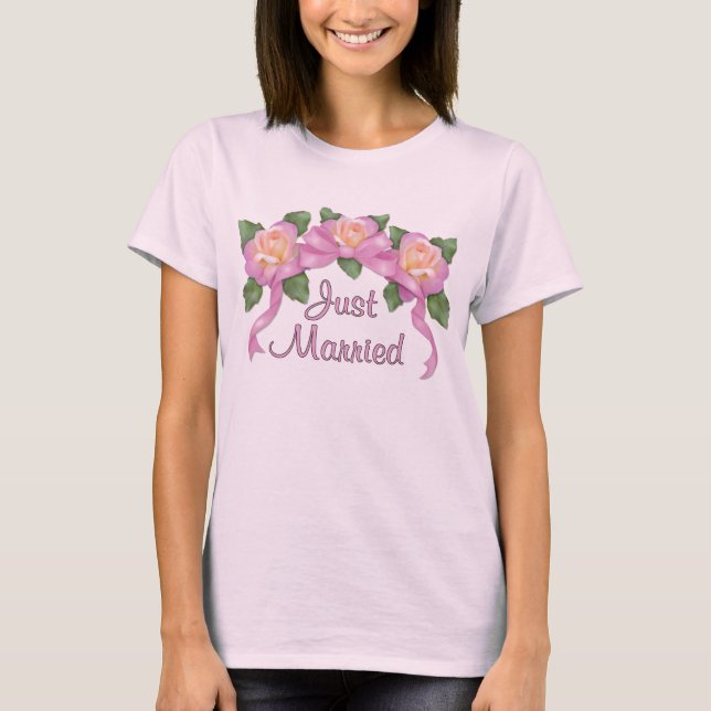 Camiseta Rosa Boda Cinta - Solo casado (Anverso)