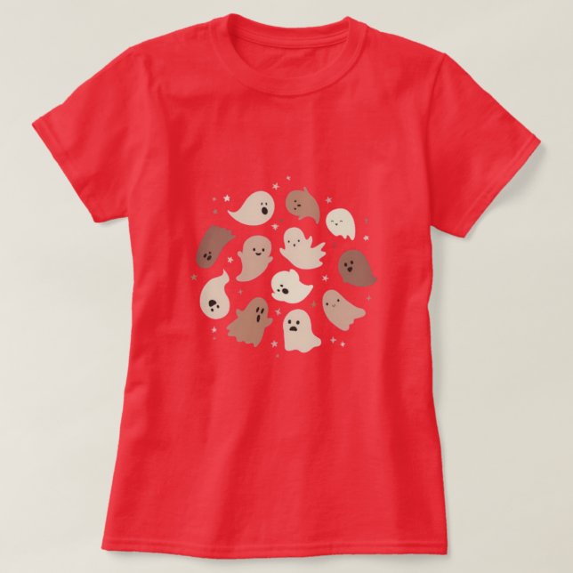 Camiseta Rosa Boo-tifully: Tee Ghost Halloween (Diseño del anverso)