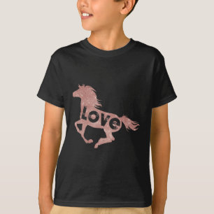 Camiseta Rosa Caballo de Oro Amante Regalo Caballo de Cabal