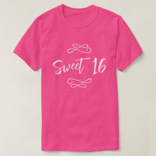 Camiseta Rosa Caliente Blanco Chic Doodle Moderno Script Cu