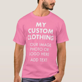 Camiseta rosa caliente personalizada para hombre