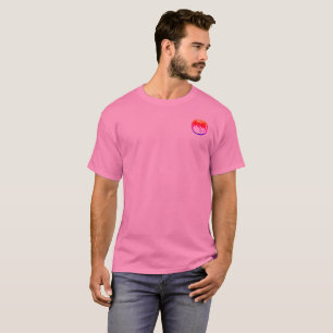 camiseta rosa con bolsillo para hombres Neon Drago