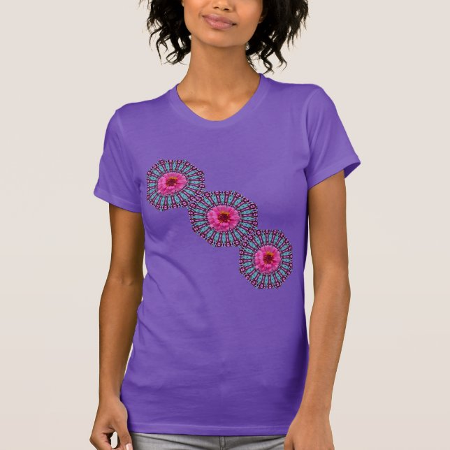 Camiseta rosa con camiseta de cristal ligero (Anverso)