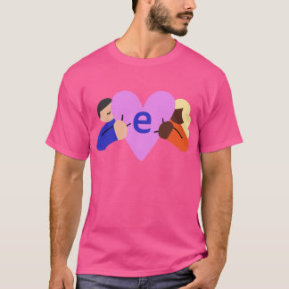 Camiseta rosa con el logotipo de la compasión de E