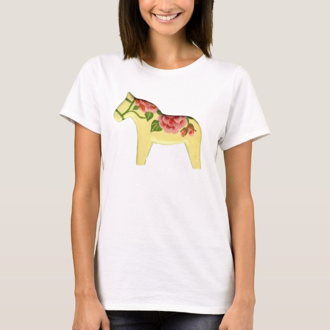 Camiseta Rosa dala horse Shirt (Anverso)
