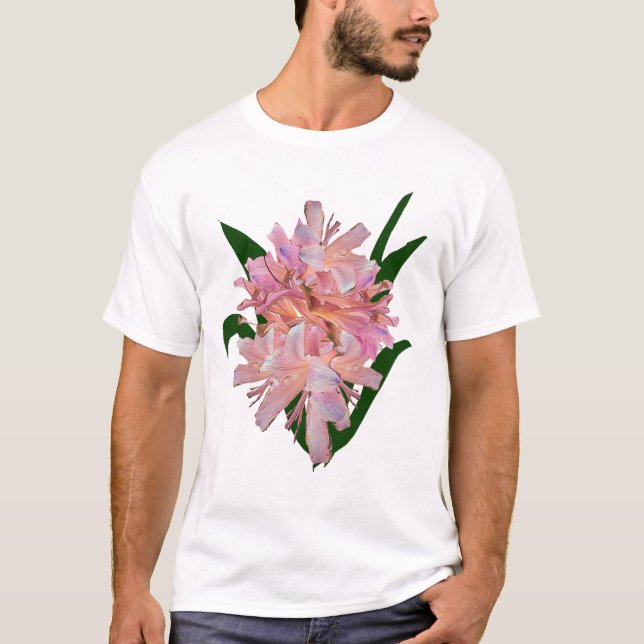 Camiseta rosa de Amaryllis Flowers (Anverso)