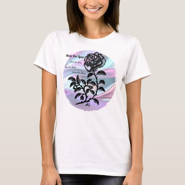 Camiseta Rosa de Amo de Cottage (Anverso)