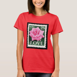 Camiseta Rosa de amor rosa