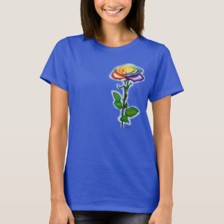 Camiseta Rosa de Arcoíris Única