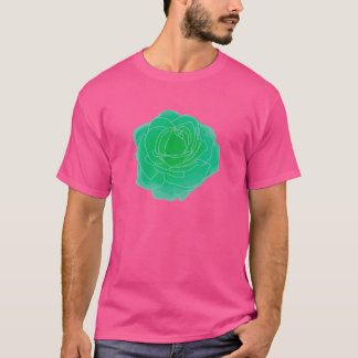 Camiseta Rosa de arte pop verde