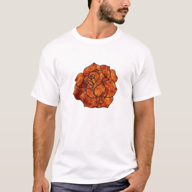 Camiseta Rosa de bomberos naranja (Anverso)