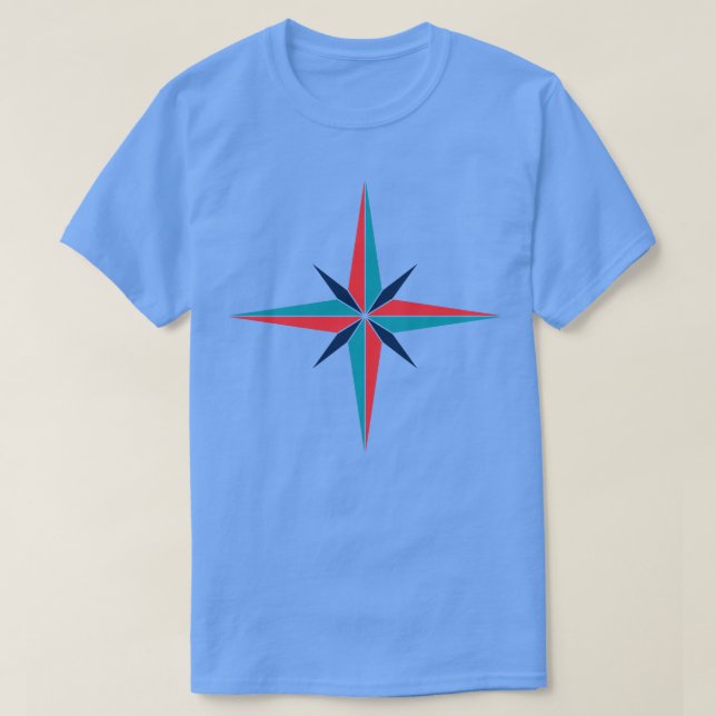 Camiseta Rosa de brújula (Diseño del anverso)