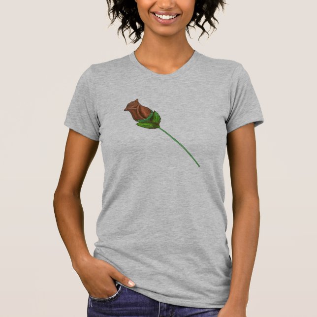 Camiseta Rosa de chocolate El día de San Valentín Flor de e (Anverso)