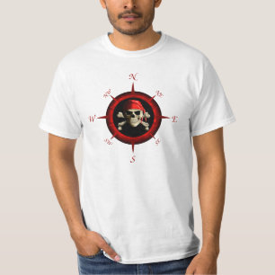 Camiseta Rosa de compás del pirata