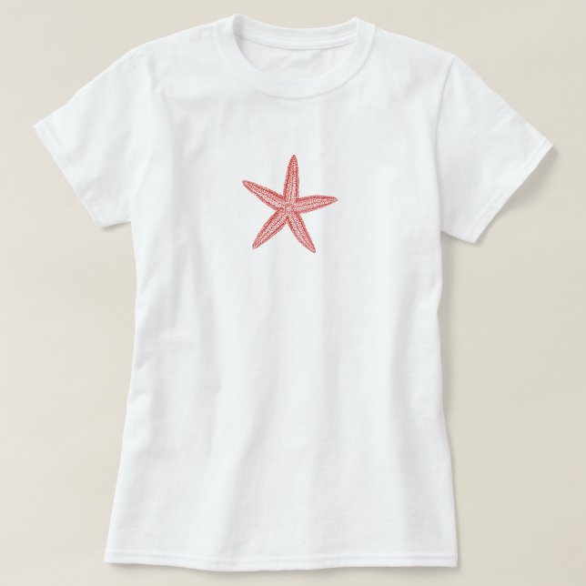 Camiseta Rosa De Coral De Starfish (Diseño del anverso)