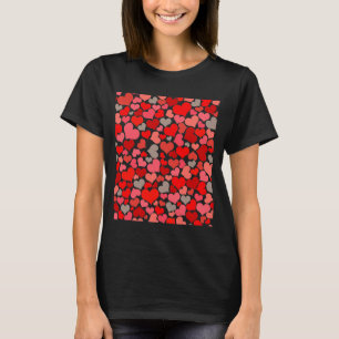 Camiseta rosa de corazón del día de San Valentín d