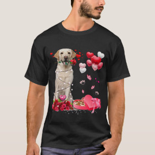 Camiseta Rosa de corazón gracioso de Labrador feliz Día de 