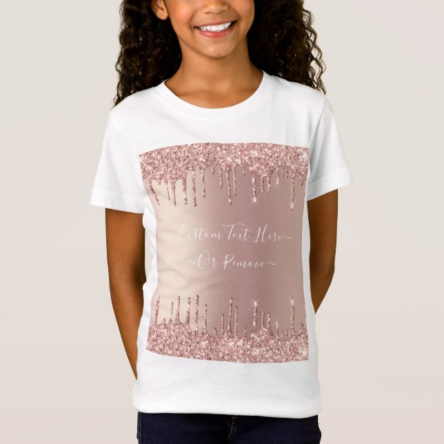 Camiseta Rosa de detalles de espuma de Purpurina Rubor Gold (Anverso)
