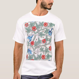 Camiseta Rosa de escalada y pequeño pájaro, William Morris