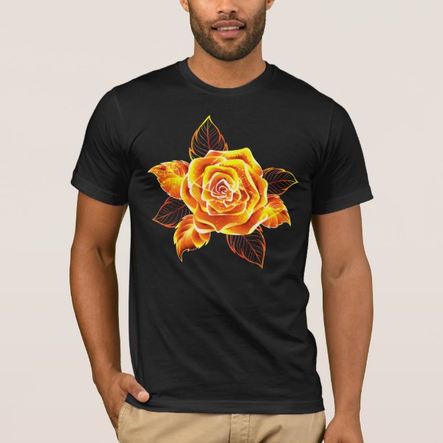 Camiseta Rosa de Fuego Florido (Anverso)