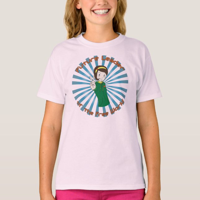 Camiseta Rosa de GirlMogul - Futuro líder del mundo libre (Anverso)