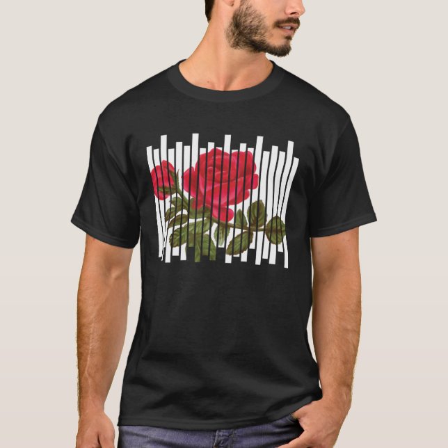 Camiseta Rosa de gótico Grunge estético para una flor y Ant (Anverso)