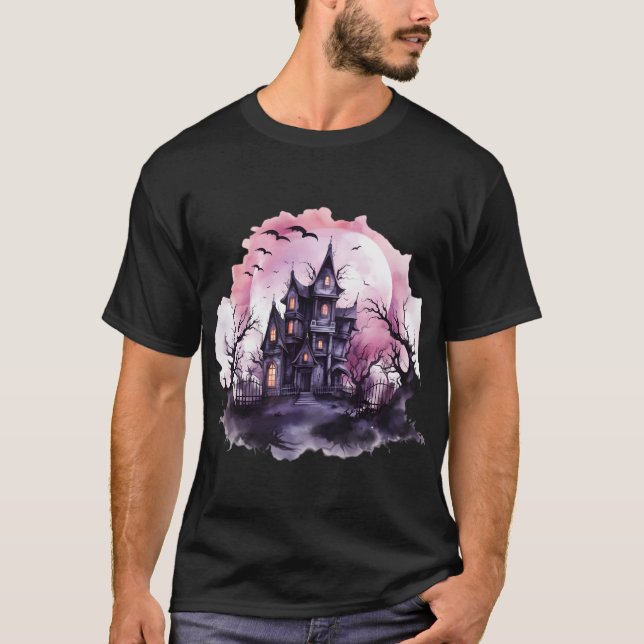 camiseta rosa de halloween (Anverso)