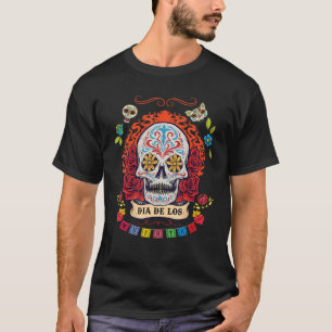 Camiseta Rosa de Halloween Cat Sugar Skul