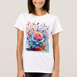 CAMISETA ROSA DE HIELO DROP DRIP ESTILADO POR TRREAL