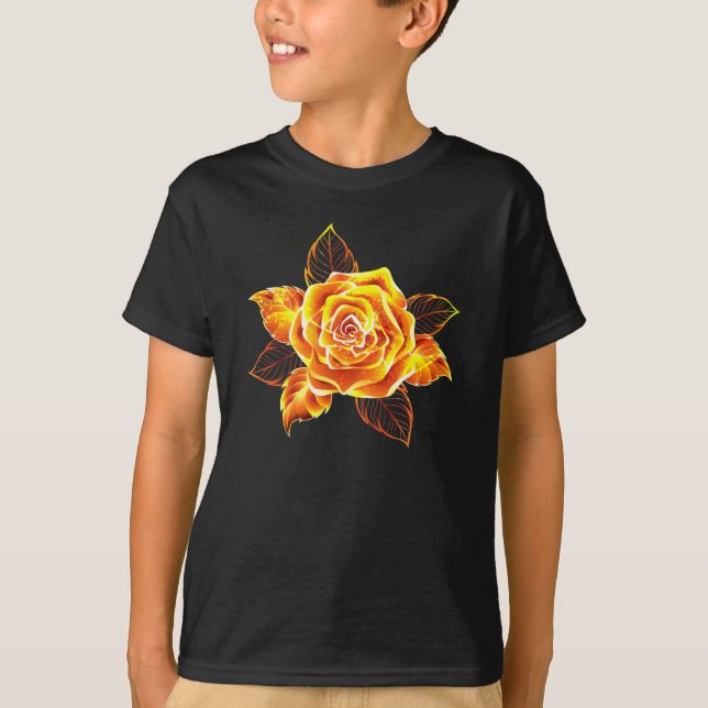 Camiseta Rosa de incendios en auge (Anverso)