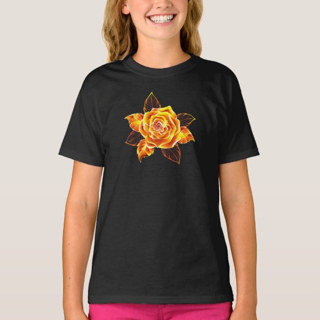 Camiseta Rosa de incendios en auge (Anverso)