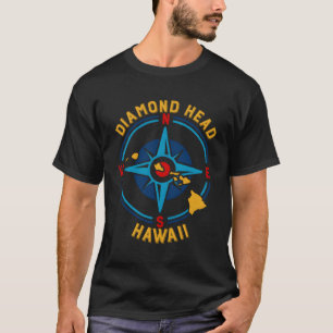 Camiseta Rosa de la brújula Hawaii Diamond Head