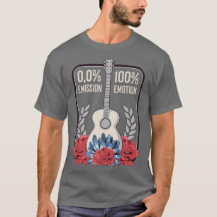 Camiseta Rosa de la guitarra acústica de vestir100 Emotion