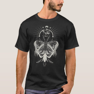 Camiseta Rosa de la polilla de mariposa celeste T