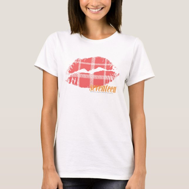 Camiseta Rosa de la tela escocesa (Anverso)