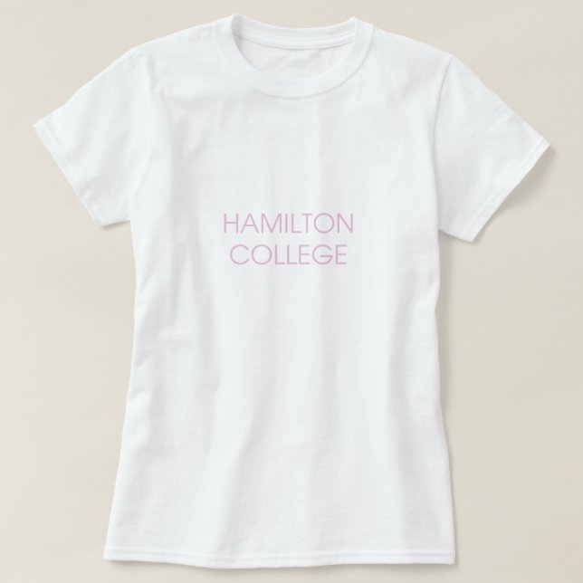 Camiseta Rosa de la universidad de Hamilton (Diseño del anverso)