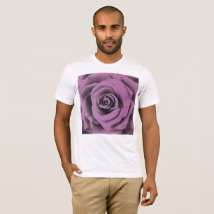 Camiseta Rosa de lavanda negra grande y artística