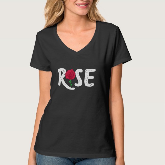 Camiseta Rosa de línea simple Rosa de Guay (Anverso)