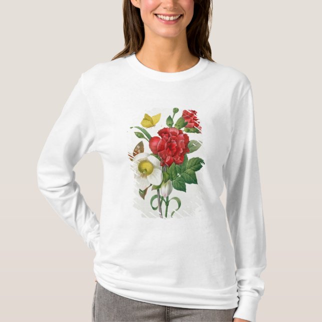 Camiseta Rosa de navidad, Helleborus Niger (Anverso)