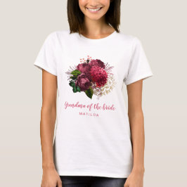 Camiseta Rosa de oro floral abuela de la novia